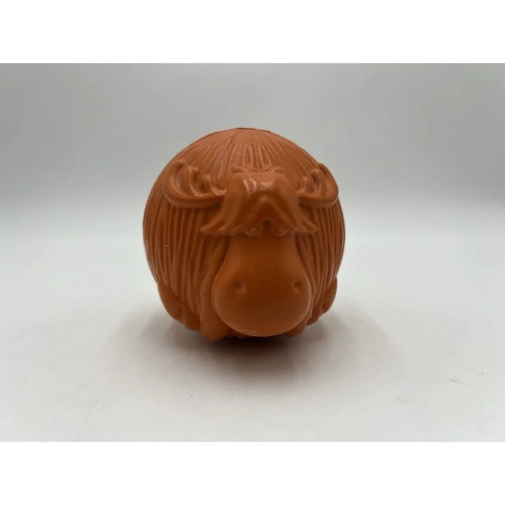 Bark Box FRED THE REINDEER Super Chewer Dog Squeaker Rubber Toy Fetch Ball LARGE